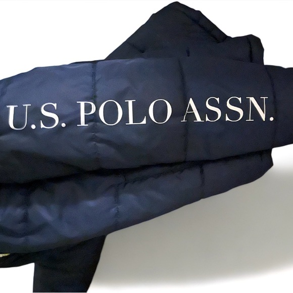 Size men’s medium polo puffer navy blue - Picture 3 of 4